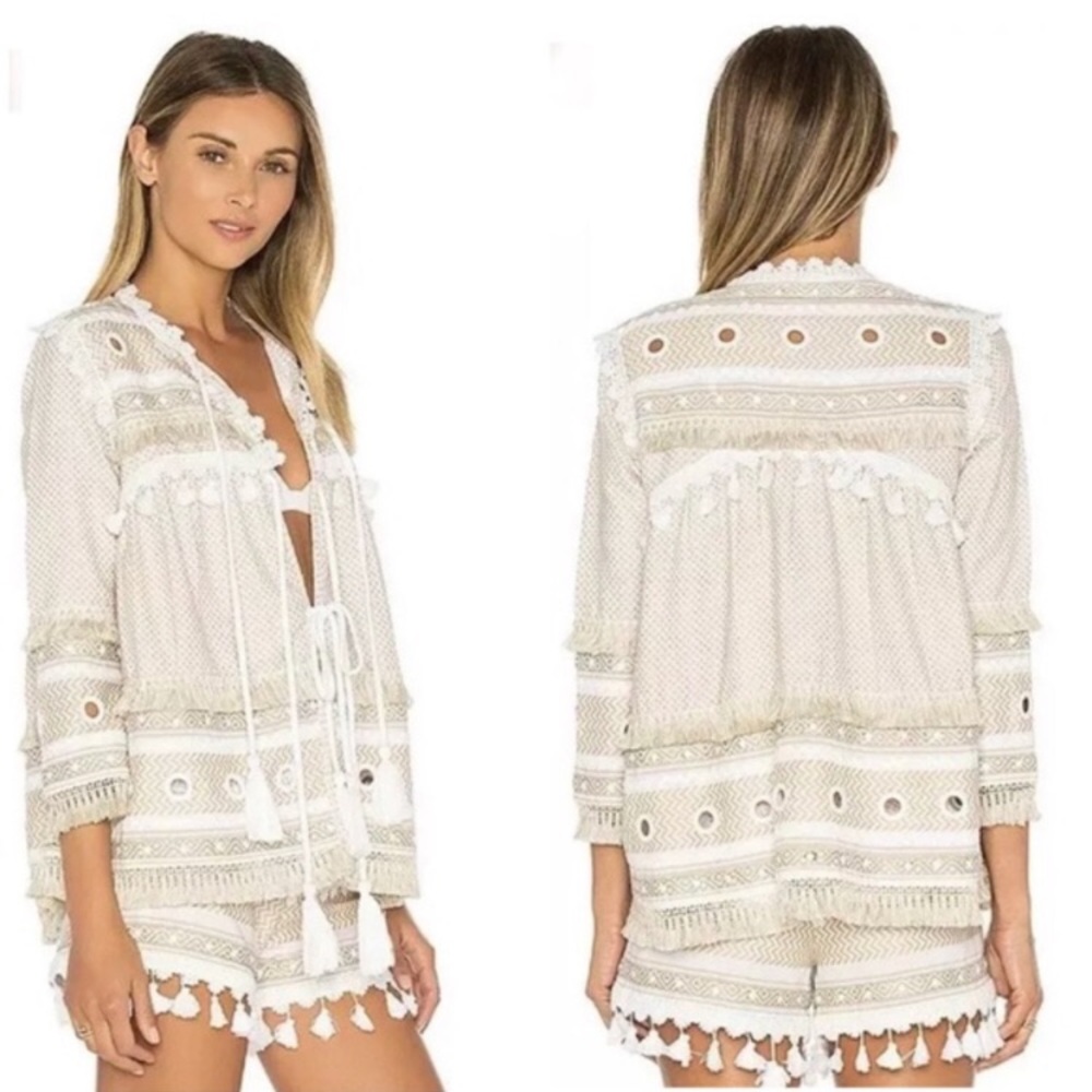 Dodo Bar Or Yehuda Tassel Open Front Top Jacket